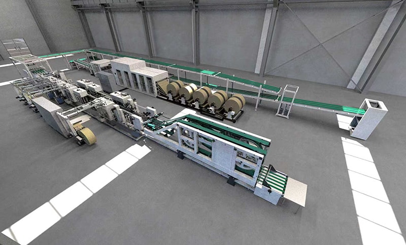 Integrated Inline Paper Valve Bag Production Line